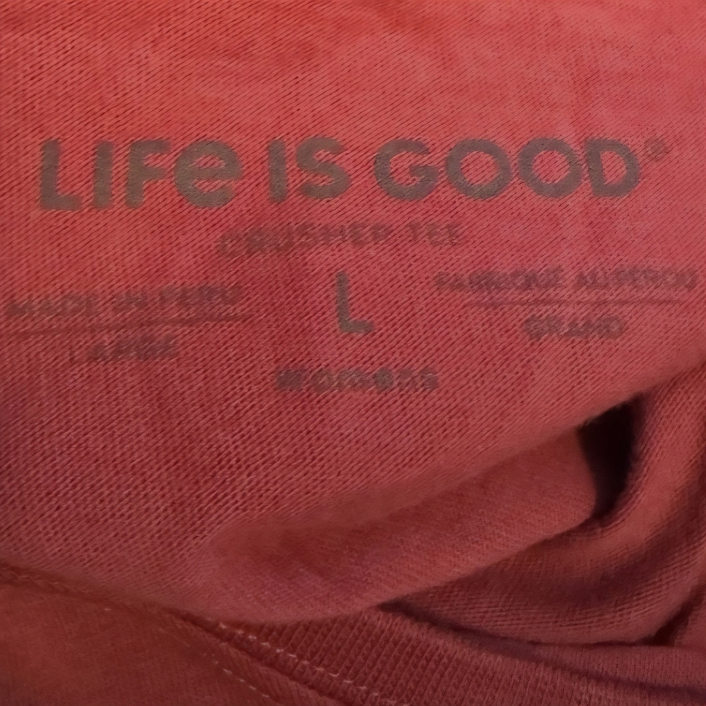 LIFE IS GOOD Women's Heart Design Long Sleeve Tee - Red - Picture 3 of 4